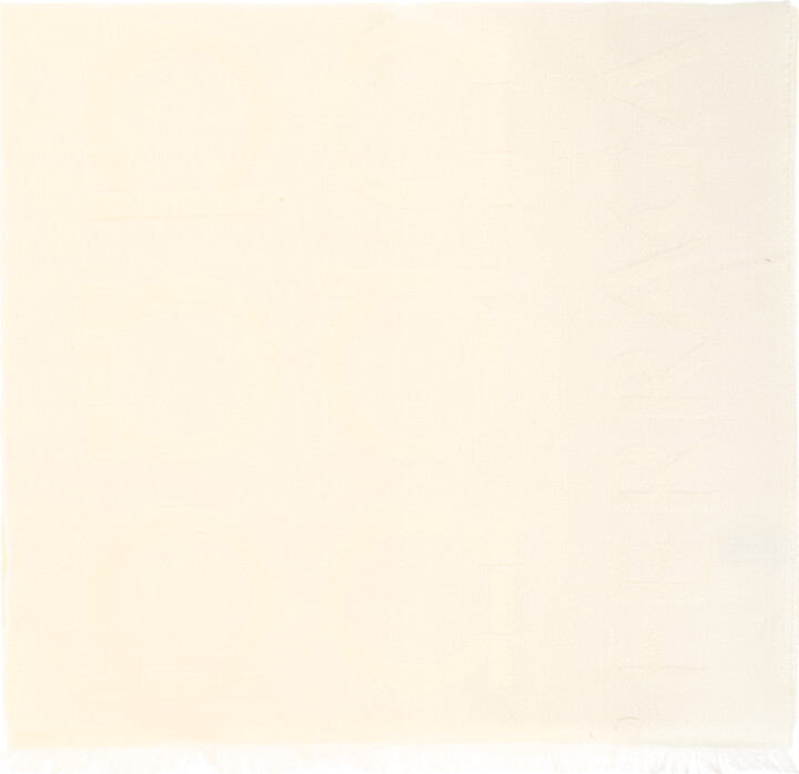 Ferragamo Scarf With Logo  - Cream