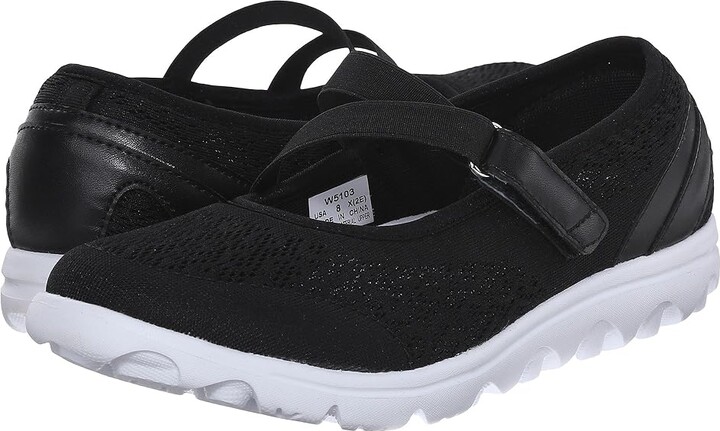 Propet TravelActiv Mary Jane Women's Shoes Black : 7.5 N (AA) Synthetic/Textile
