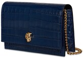 Thumbnail for your product : Alexander McQueen Skull Croc Embossed Leather Bag