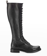 frye veronica combat boots caramel