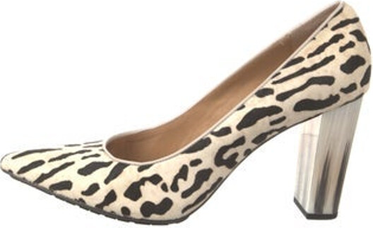 Donald J Pliner Ponyhair Pumps Neutrals Animal Print Semi-Pointed Toes Includes Box Designer