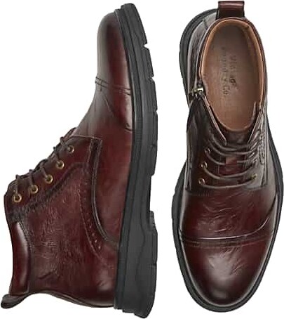 Vintage Foundry Men's Kingsley Cap Toe Lace-up Boots Brown