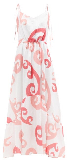 linen dresses peacocks