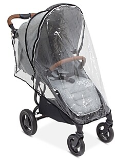fuguzhu Baby Stroller Cover Universal Fit Foldable Linen Cloth Baby Stroller Rain Cover Dust Wind Shield Pram Accessory Zipper Window Design Blue
