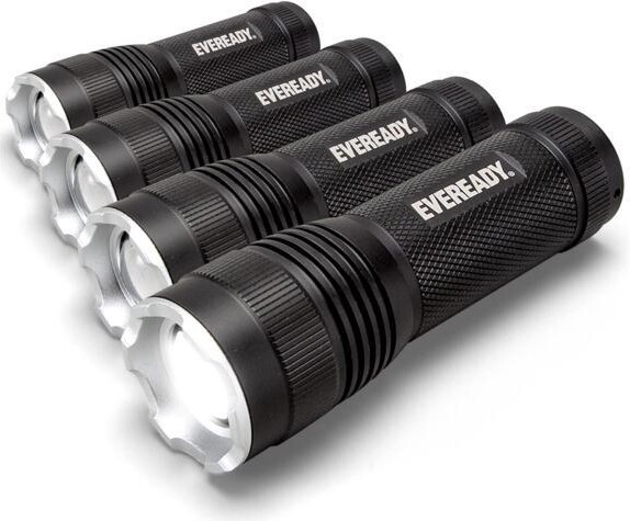 WESTWAY Eveready LED Flashlights (4-Pack) S300 PRO, IPX4 Water Resistant Tactical Flashlight, Bright EDC Torches for Camping, Outdoors, Power Outage...