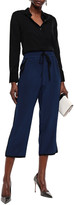 Thumbnail for your product : Diane von Furstenberg Lulu Cropped Silk Crepe De Chine Wide-leg Pants