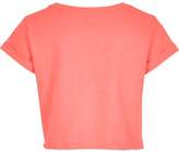Thumbnail for your product : River Island Girls pink cropped budgie embroidered T-shirt