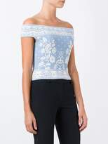 Thumbnail for your product : Alexander McQueen floral jacquard cropped top