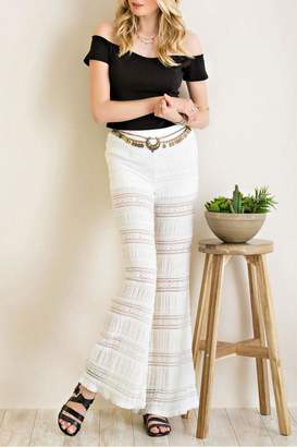 Entro Lace Bell Bottom Pants