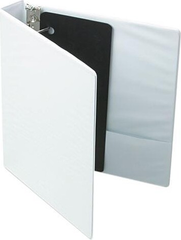 Cardinal 17400 Vinyl ClearVue XtraValue Slant D-Ring Presentation Binder, 1-1/2' Cap, White