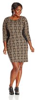 Thumbnail for your product : Derek Heart Juniors Plus-Size Long Sleeve Patterned Jersey Dress