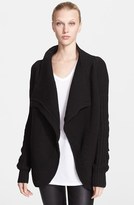 Thumbnail for your product : Rick Owens Chunky Knit Drape Front Cardigan