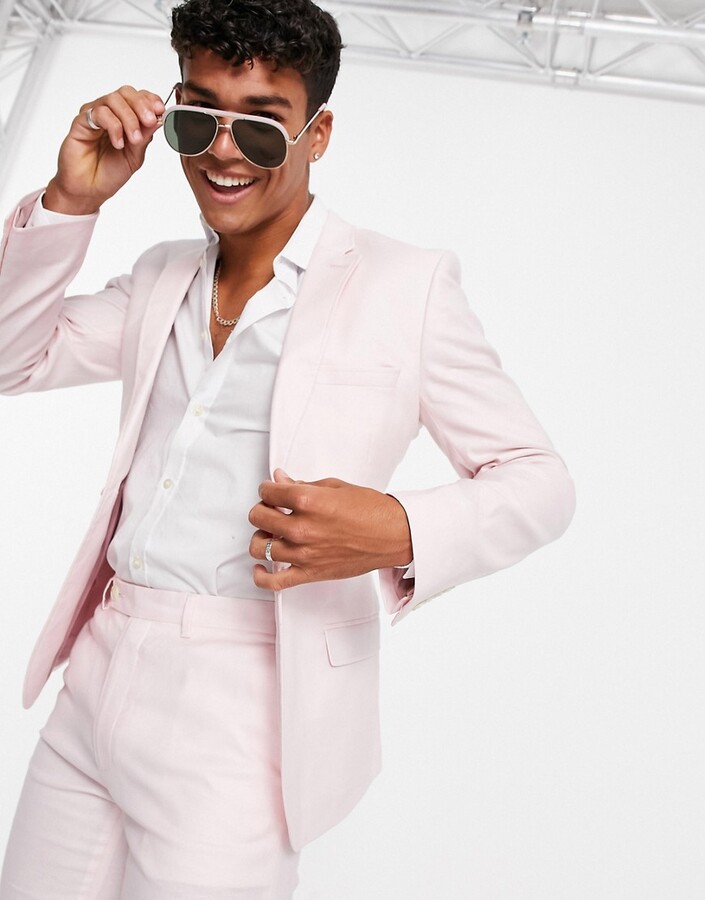 pink suit jacket men