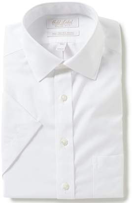Gold Label Roundtree & Yorke Non-Iron Slim-Fit Spread-Collar Short-Sleeve Solid Dress Shirt