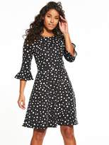 Thumbnail for your product : Very Ponte Fluted Sleeve Dress
