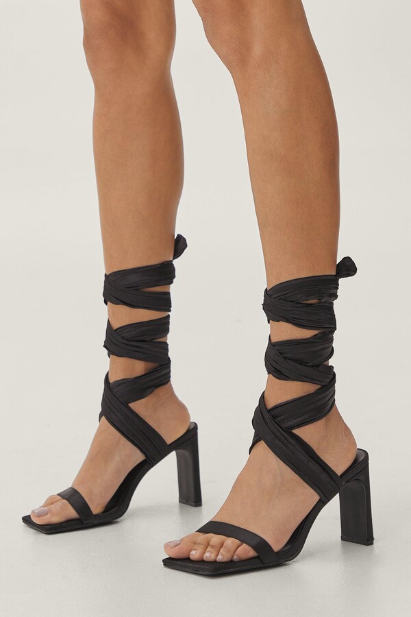strappy ankle heels
