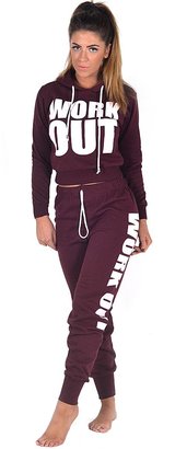 VIP Womens Work Out Hoodie 2 Piece Tracksuit (Mtc)