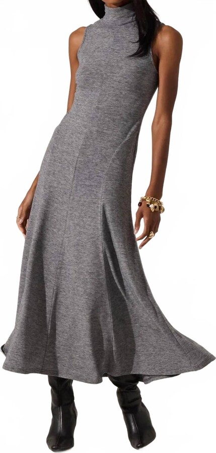 Astr Haylie Sweater Dress In Grey