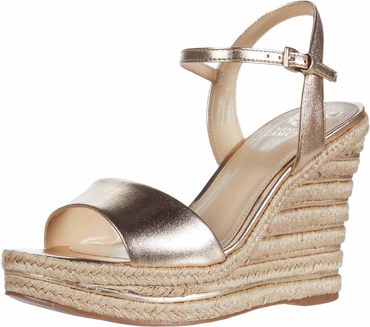 vince camuto gold wedges