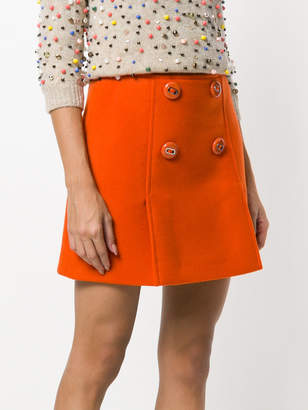 Prada buttoned mini skirt