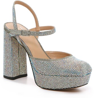 Metallic Pewter Platform Sandals | Shop the world's largest collection of  fashion | ShopStyle