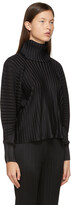 Thumbnail for your product : Pleats Please Issey Miyake Black Rib Pleats Wide Sweater