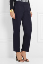 Thumbnail for your product : Tory Burch Brandy stretch-cotton faille straight-leg pants