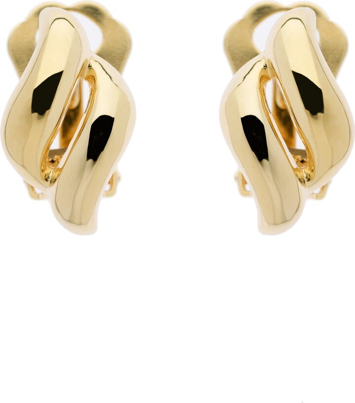Emma Holland Jewellery - Gold Diamond Shape Clip On Earrings - ShopStyle