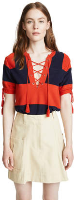 Carven Short Sleeve Rugby Sweater