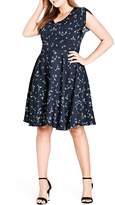 Thumbnail for your product : City Chic Sweet Tweet Fit & Flare Dress