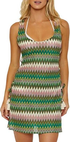 Isabella Rose Women's Title Wave Dress Swim Cover Up Medium Multi