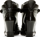 Thumbnail for your product : Giuseppe Zanotti Black Leather Wedge Lorenz High-Top Sneakers
