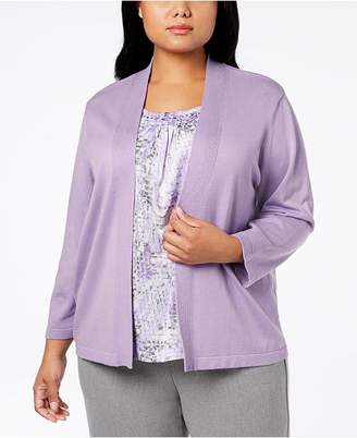 Alfred Dunner Plus Size Smart Investments Layered-Look Top
