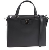 Thumbnail for your product : Ferragamo black leather convertible mini satchel