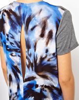 Thumbnail for your product : ASOS Gray Marl Open Back Printed Tee By Marco Hantel