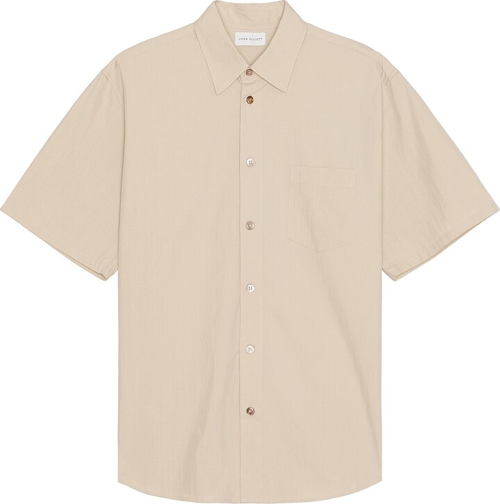 John Elliott SS Cloak Button Up in White
