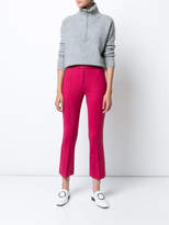 Thumbnail for your product : Veronica Beard Vaughn cropped flare trousers