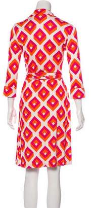 Diane von Furstenberg Silk Printed Wrap Dress