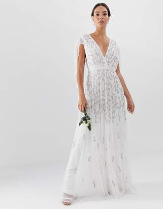 ASOS Edition EDITION embellished cape wedding dress