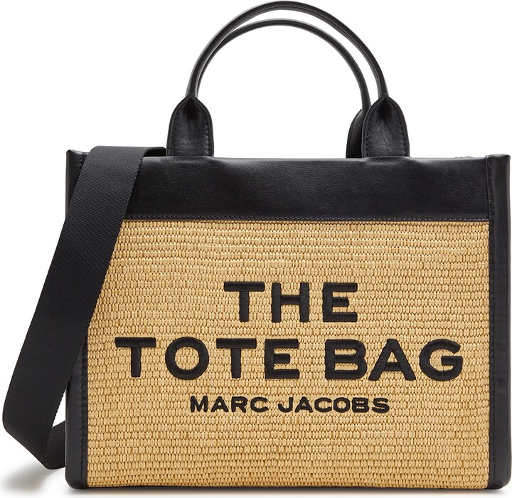 Marc Jacobs The Straw Jacquard Medium Tote Bag in Natural