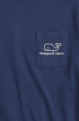 Vineyard Vines Kids' Whale Logo Long Sleeve Pocket Graphic Tee