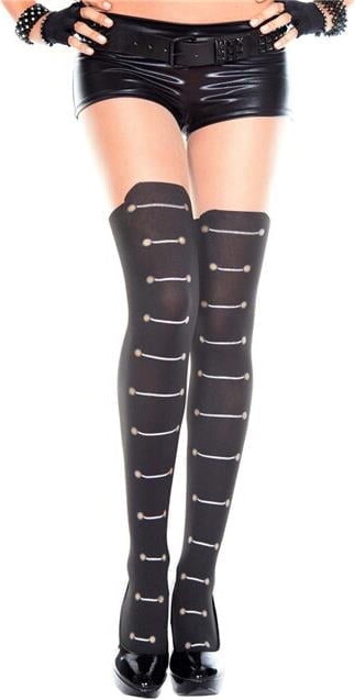 Music Legs Women’s 7288-BLACK/BEIGE