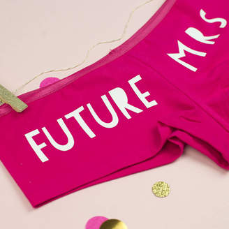 Livi & Belle Personalised 'Future Mrs' Papercut Style Hen Knickers