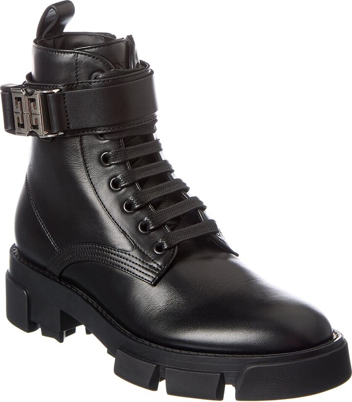 Givenchy 4G Leather Combat Boot ShopStyle