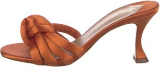 Aquazzura Canvas Slides Orange