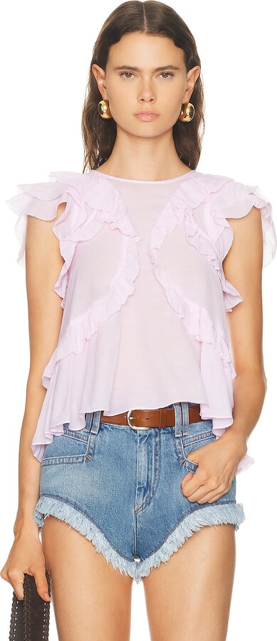 Etoile Isabel Marant Nalou Blouse in Pink