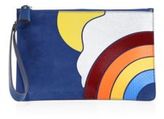 Thumbnail for your product : Anya Hindmarch Cloud Suede, Calf Hair & Snakeskin Pouch
