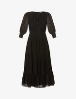 Thumbnail for your product : The Kooples Pleated chiffon midi dress