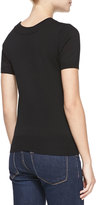 Thumbnail for your product : Kate Spade Short-Sleeve Deco Rose Sweater