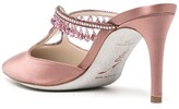 Thumbnail for your product : Rene Caovilla Embellished Satin Pointed-Toe Pumps